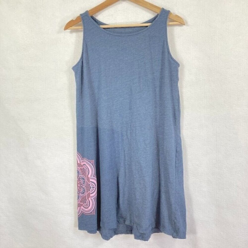 Soft Jersey Knit Tank Dress Mandala Print Athleisure Outdoors Sporty Boho M